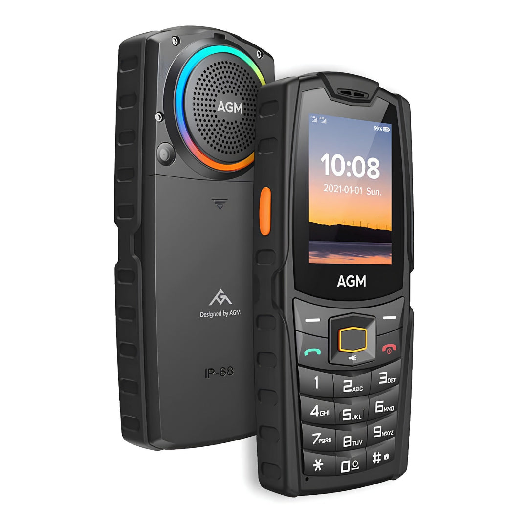 AGM M6 4G robusni mobilni telefon crne boje sa tasterima i ekranom od 2.4 inča Smart Arena
