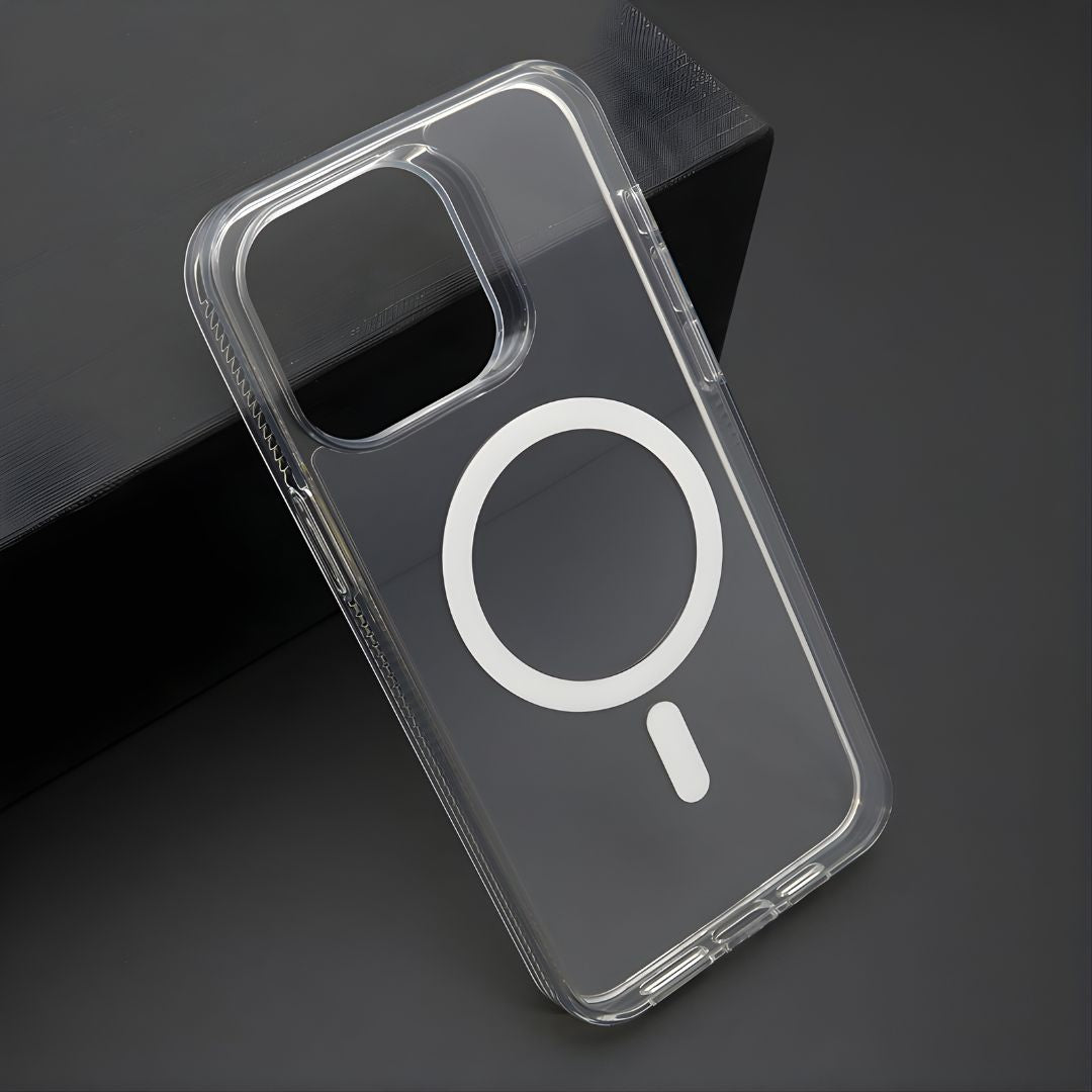 Color frame MagSafe providna zaštitna maska sa silikonskim ivicama za iPhone 15 Pro Max