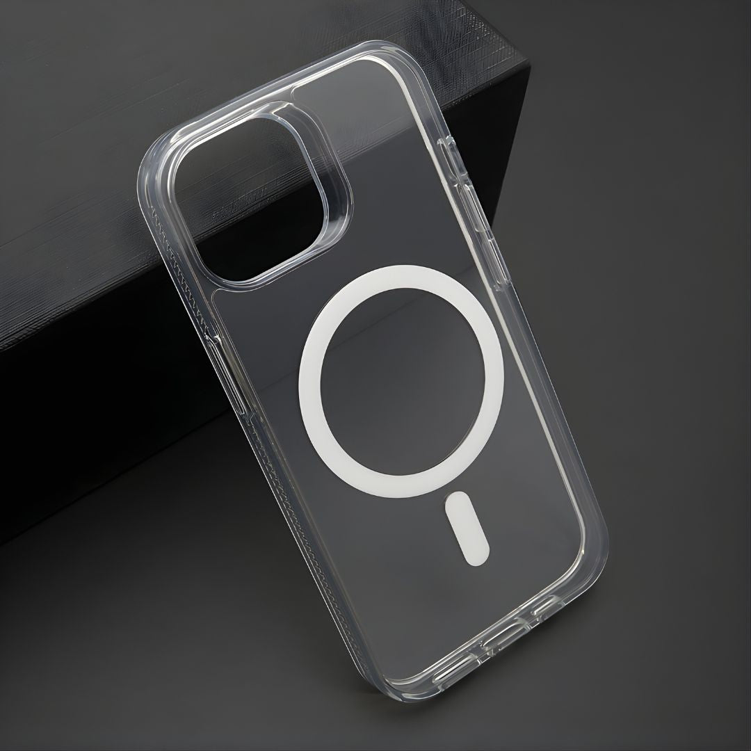 Color frame MagSafe providna zaštitna maska sa silikonskim ivicama za iPhone 15