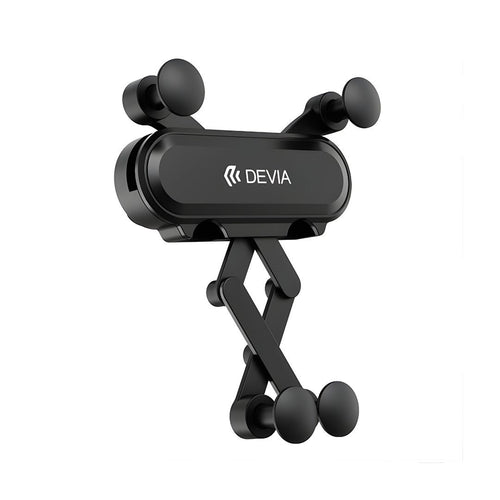 Devia ES071 Kintone crni gravitacioni držač za telefon koji se montira na ventilaciju u automobilu.
