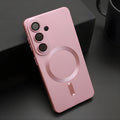 Roze Elegant MagSafe silikonska maska za Samsung Galaxy S26 sa integrisanim staklima za kameru