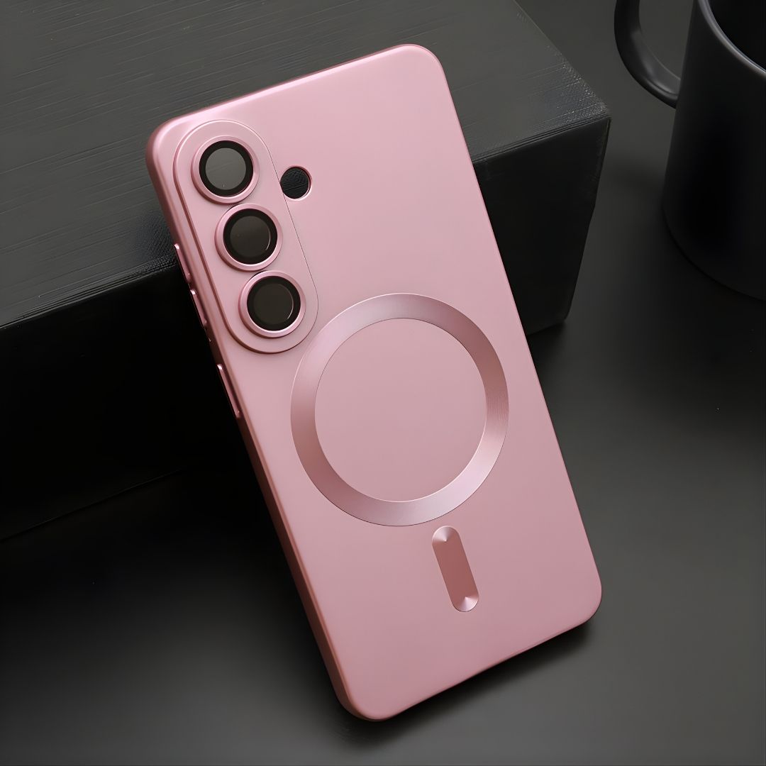 Roze Elegant MagSafe silikonska maska za Samsung Galaxy S26 sa integrisanim staklima za kameru