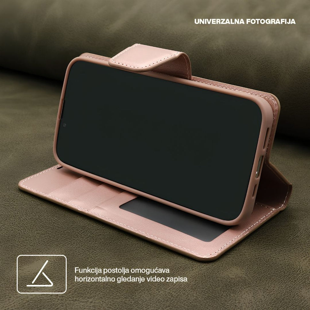 Prikaz funkcije postolja i lakog pristupa S-Pen olovci na roze Hanman S26 Ultra masci