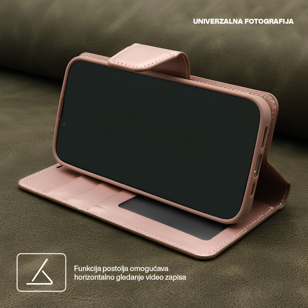 Prikaz funkcije postolja i lakog pristupa S-Pen olovci na roze Hanman S26 Ultra masci