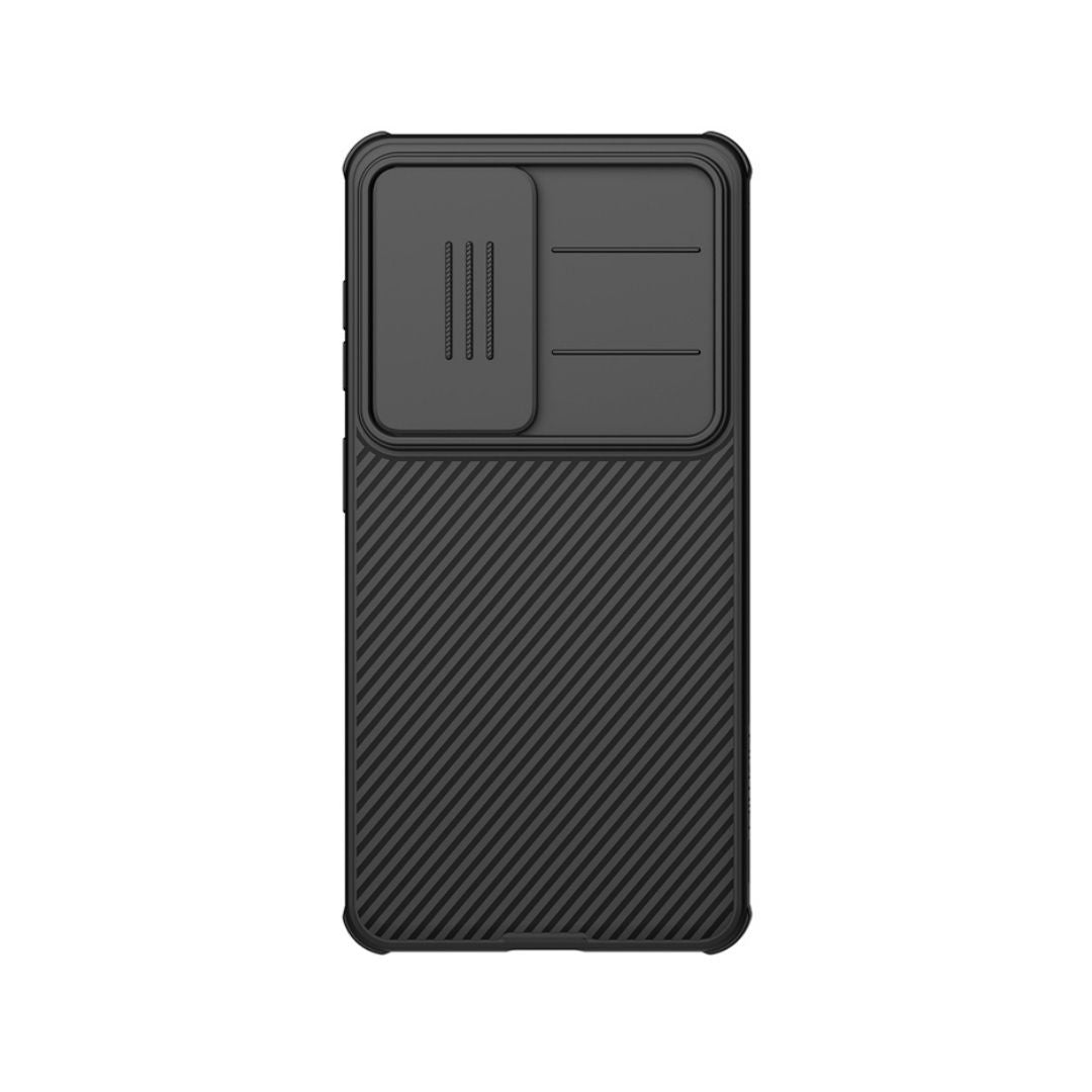Crna Nillkin CamShield Pro maska za Samsung Galaxy S26 sa zatvorenim poklopcem kamere