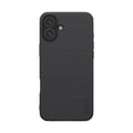 Crna Nillkin Super Frosted Shield Pro maska za iPhone 16 - prednja strana