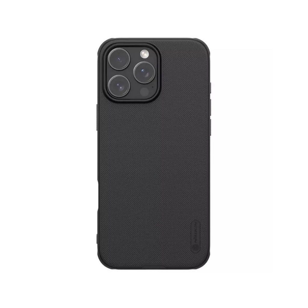 Crna Nillkin Super Frosted Shield Pro maska za iPhone 16 Pro - prednja strana