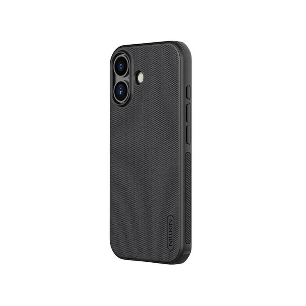 recizni izrezi i zaštita tastera na crnoj Nillkin iPhone 17 maski