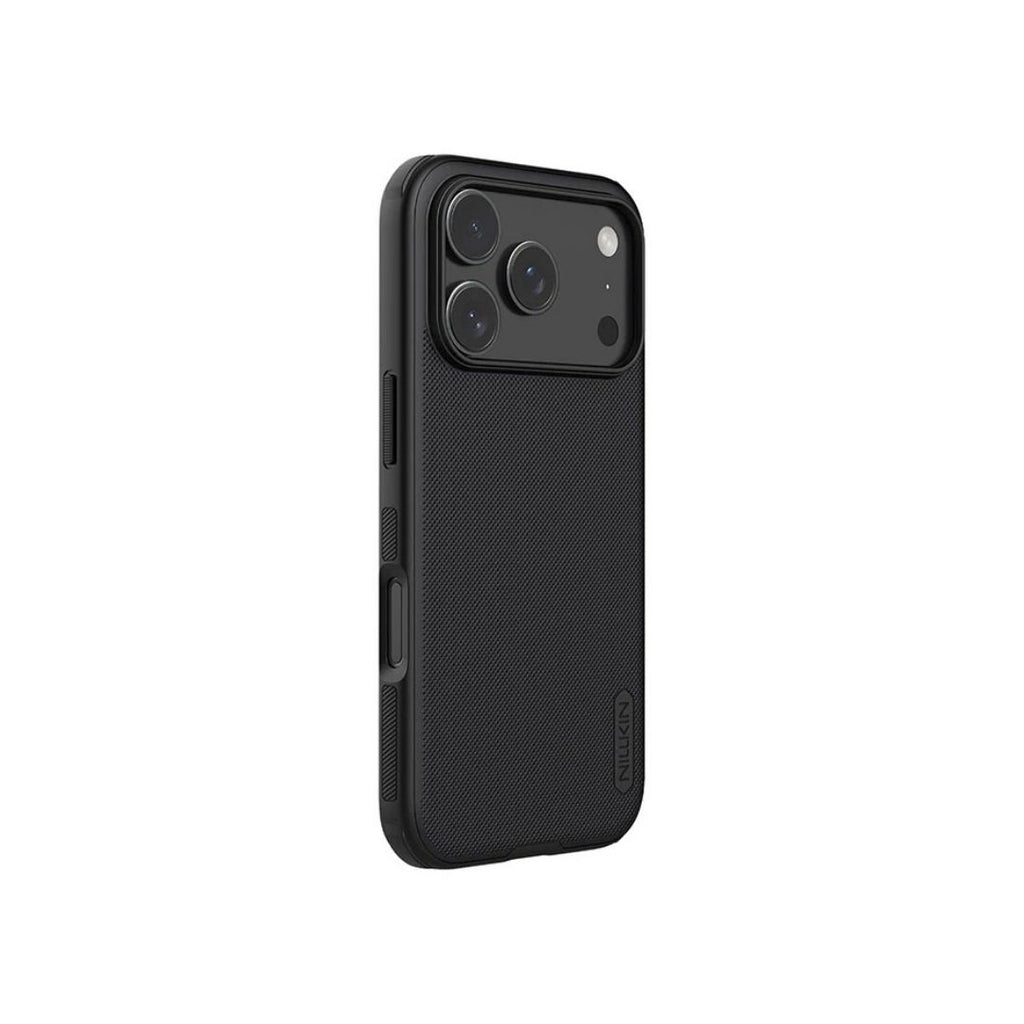 Prikaz mat hrapave teksture Nillkin Frosted maske za iPhone 17 Pro protiv otisaka prstiju