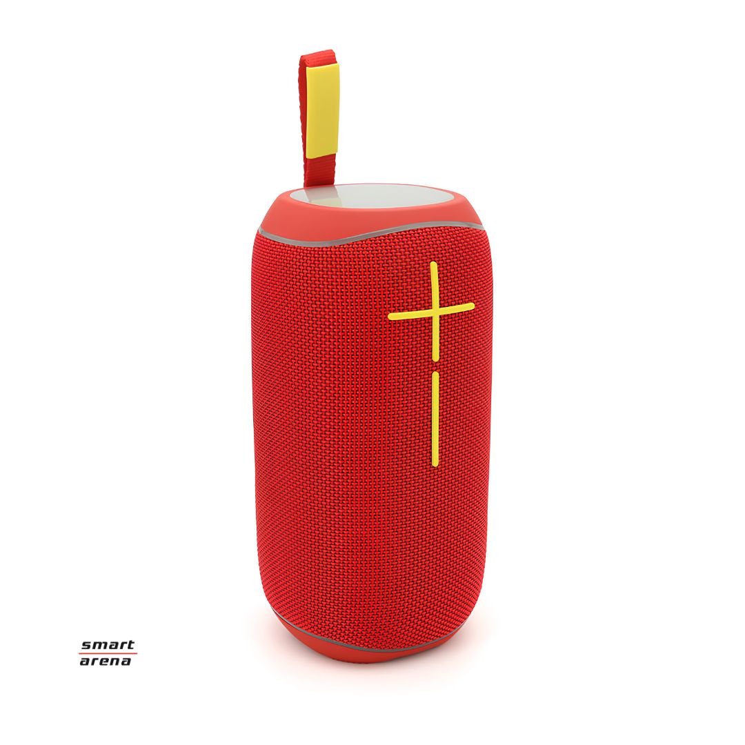 Crveni RS P35 PRO prenosivi Bluetooth zvučnik od 30W sa RGB osvetljenjem.