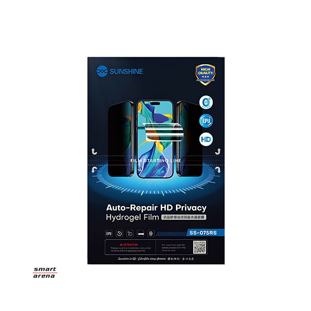 Zaštitna Sunshine SS-075RS Privacy hidrogel folija za ekran telefona sa efektom privatnosti.