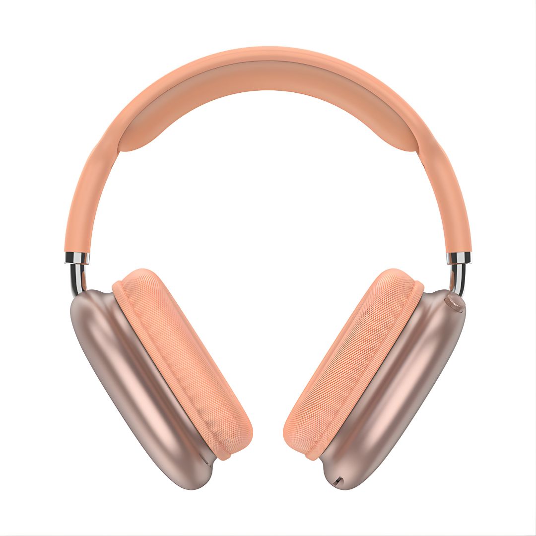 Superior Pods Max bežične Bluetooth slušalice u jarkoj narandžastoj boji, moderan dizajn sa slotom za TF karticu.