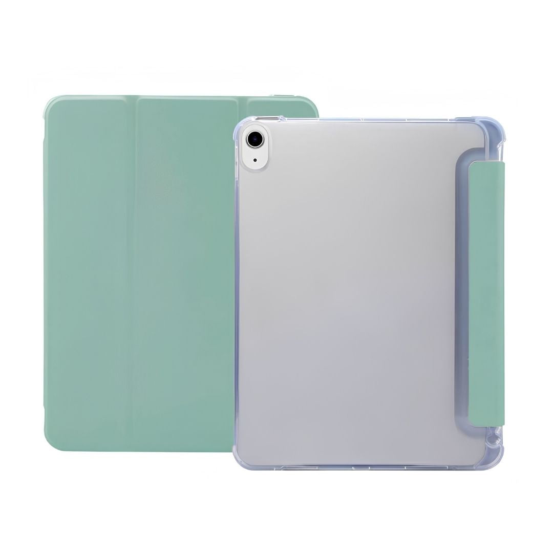 Tamnozelena preklopna Trifold maska za iPad Air 11 inča M2 M3 sa ležištem za olovku.