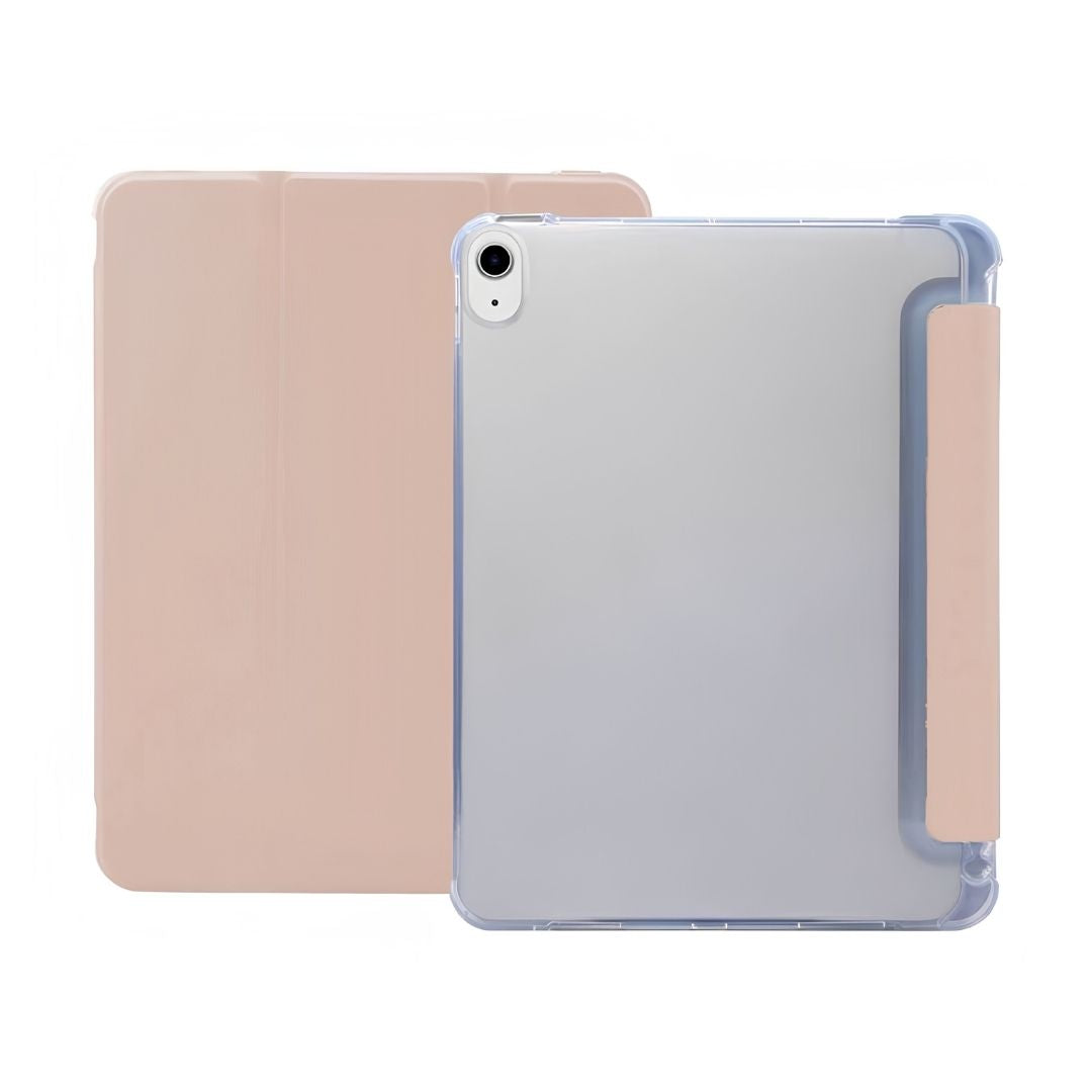 Puder roze preklopna Trifold maska za iPad Air 11 inča M2 M3 sa ležištem za olovku.
