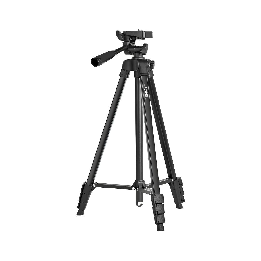 Crni UNME PYP-J1001 profesionalni tripod stativ u punoj visini.