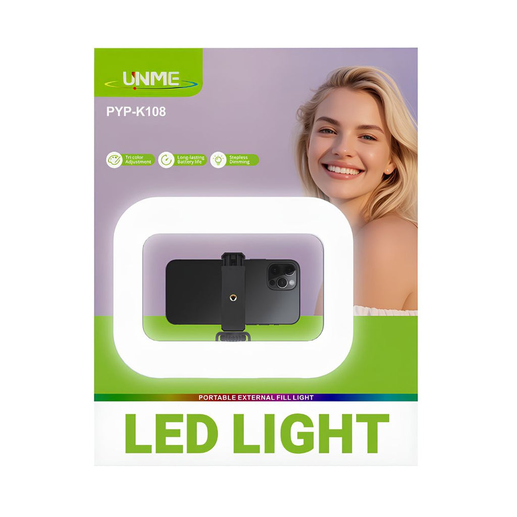 Detalj kontrolnih dugmića i Type-C ulaza za punjenje na UNME LED portable frame-u.