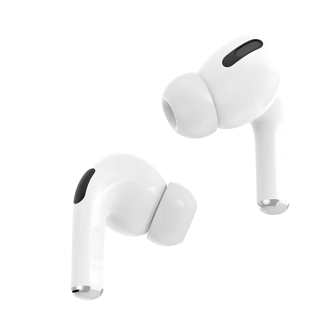 Krupni plan XO-Q5 pods slušalica sa jasnim prikazom ergonomskog oblika i senzora za uho